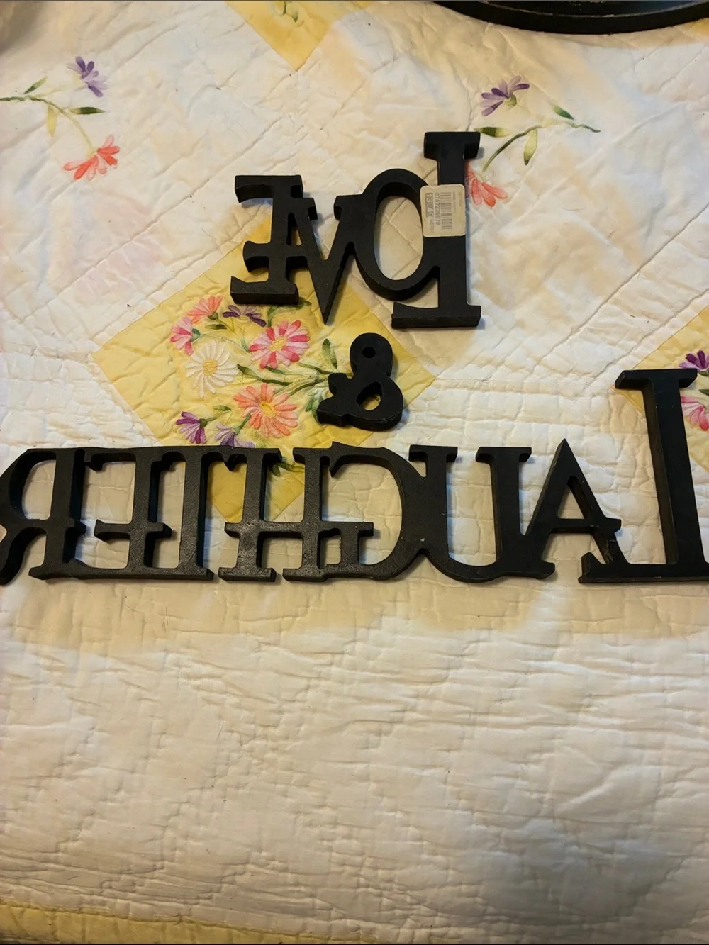 Love & Laughter Red Glitter Wall Decor